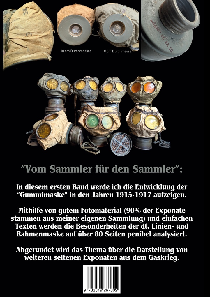 Weitere Ansicht: Gummimaske! Die deutsche Linien- und Rahmenmaske im 1.Weltkrieg. Eine fotografische Dokumentation | J. Mercak