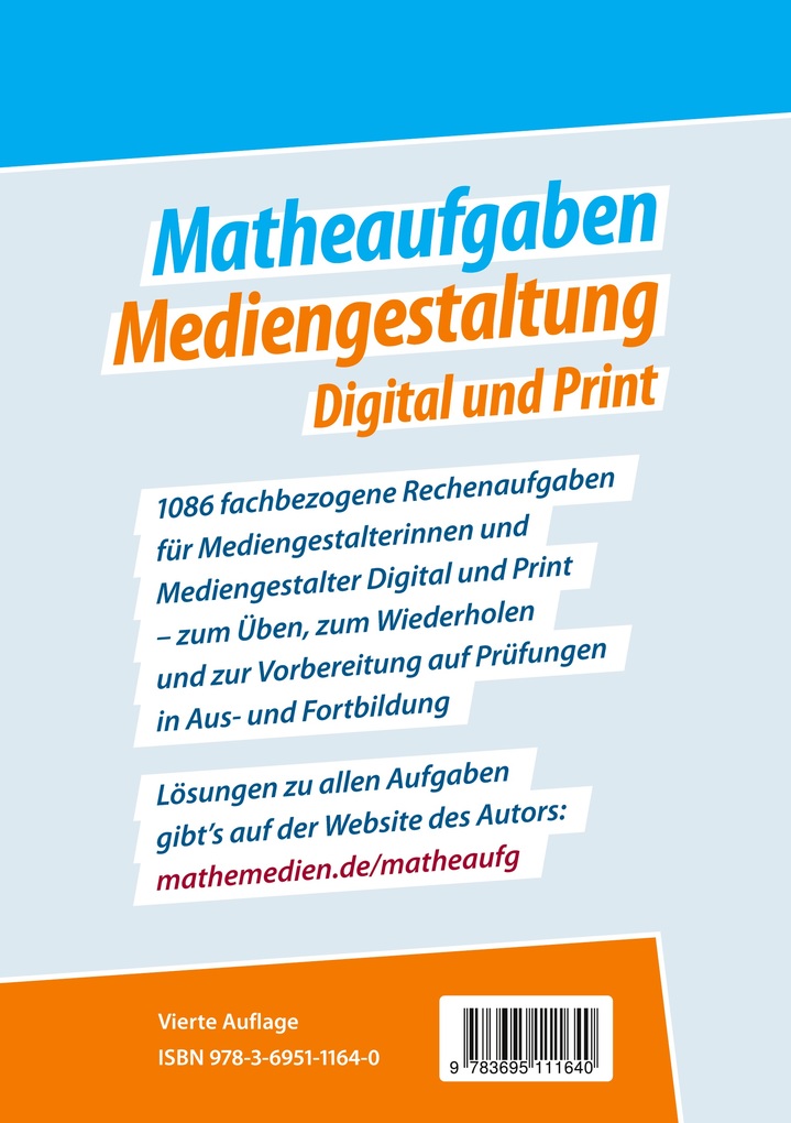Weitere Ansicht: Matheaufgaben Mediengestaltung Digital und Print | Ulrich Paasch