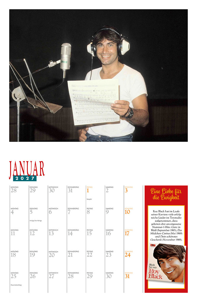 Weitere Ansicht: Roy Black Kalender 2027