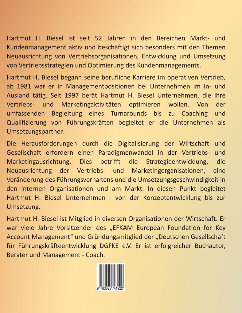 Weitere Ansicht: Head of Sales | Hartmut H. Biesel