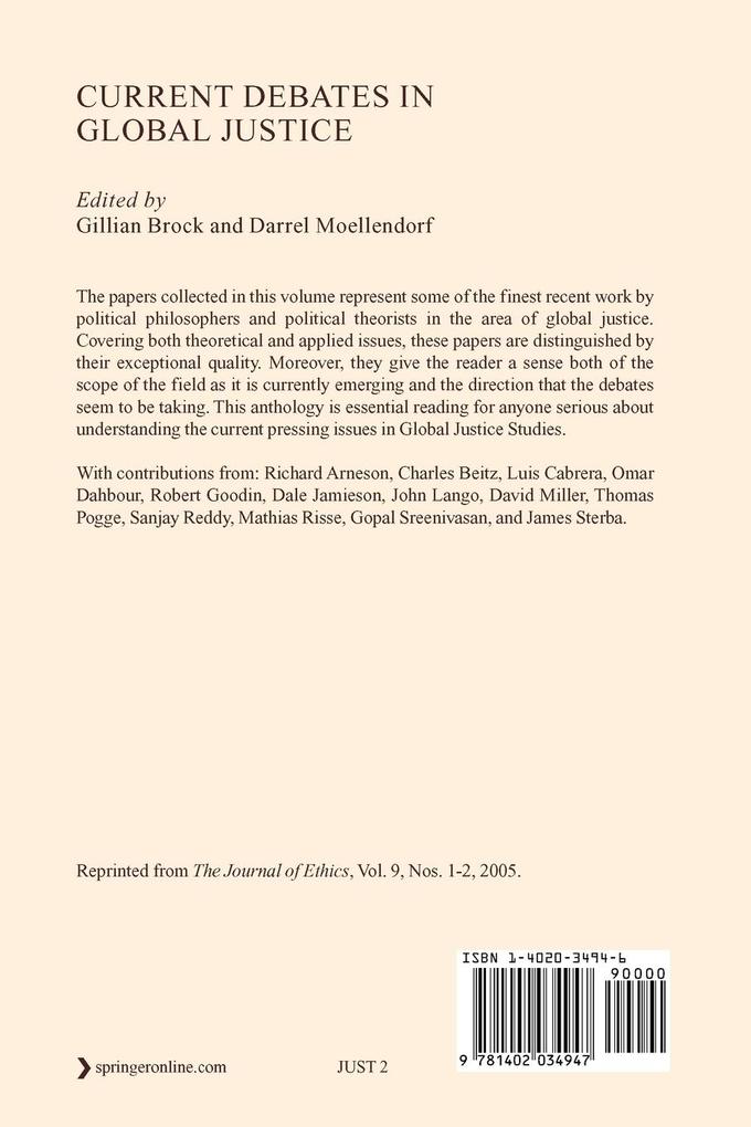Weitere Ansicht: Current Debates in Global Justice