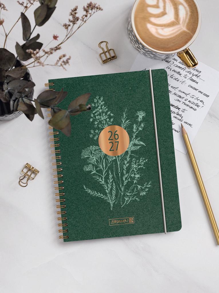 Weitere Ansicht: Schülerkalender 2026/2027 "Botanical" | A6, Karton