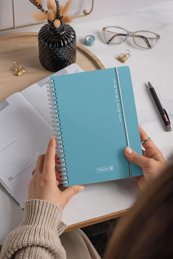 Weitere Ansicht: Schülerkalender 2026/2027 "Plain Blue" | A5, Kunststoff