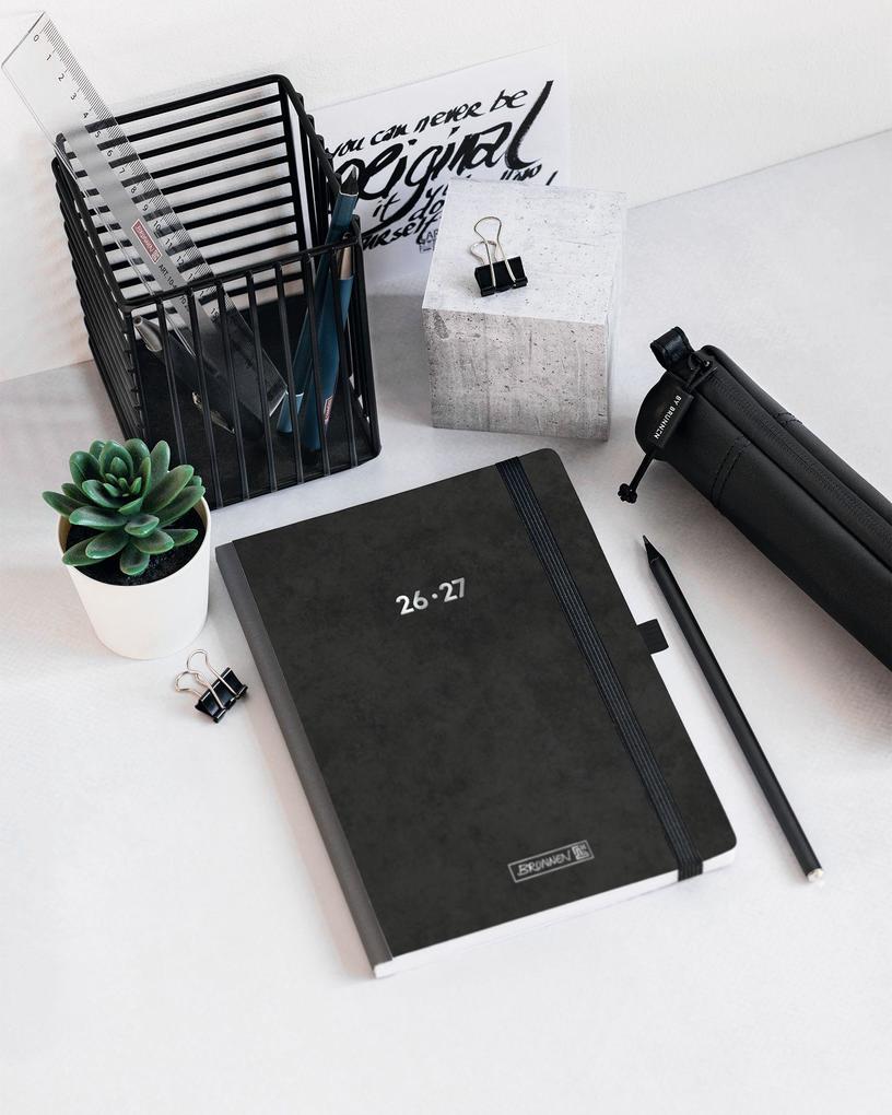 Weitere Ansicht: Schülerkalender 2026/2027 "Pressspan schwarz" FACT!plus | A5, Karton