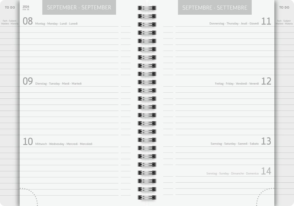 Weitere Ansicht: Schülerkalender 2026/2027 "Grey Marble" | A5, Kunststoff