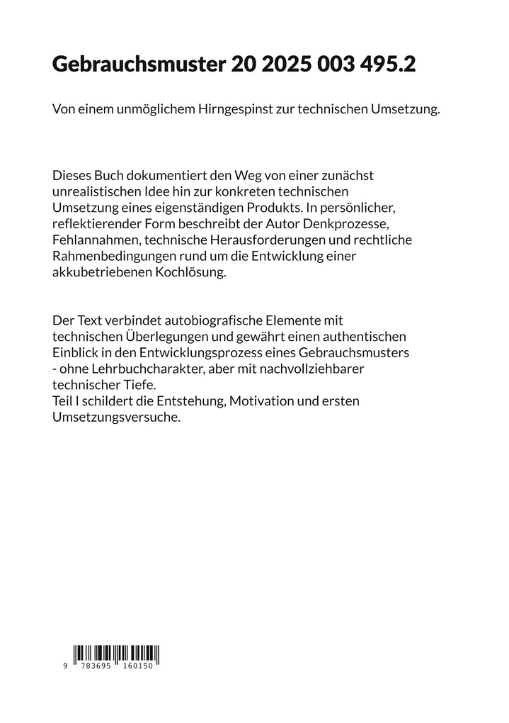 Weitere Ansicht: Gebrauchsmuster 20 2025 003 495.2 | Michael Schwarz