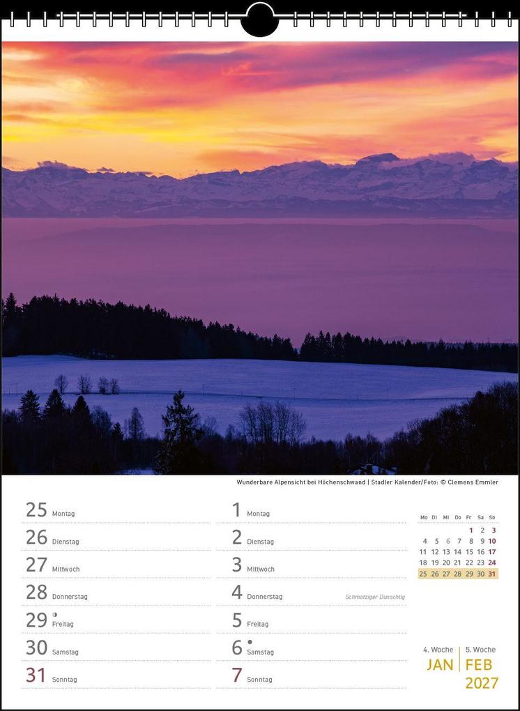 Weitere Ansicht: Zwei-Wochenplaner Schwarzwald 2027