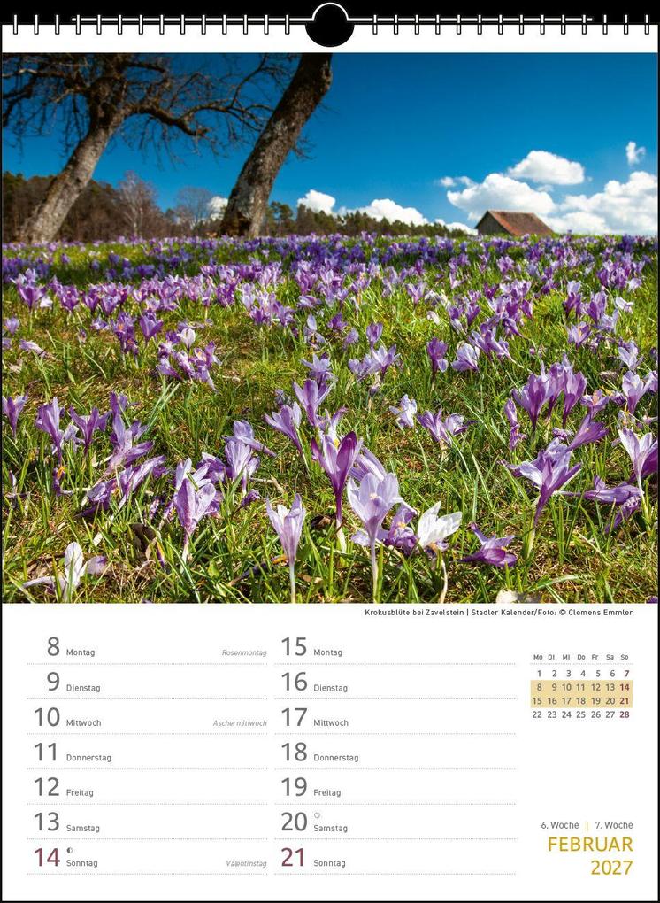 Weitere Ansicht: Zwei-Wochenplaner Schwarzwald 2027