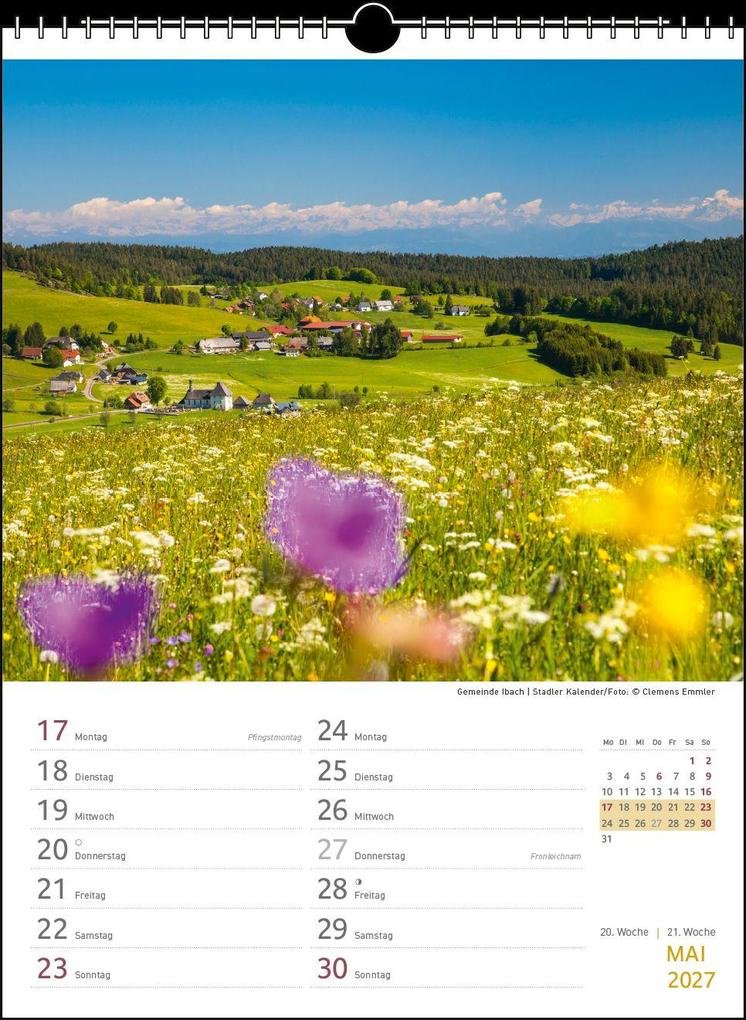 Weitere Ansicht: Zwei-Wochenplaner Schwarzwald 2027