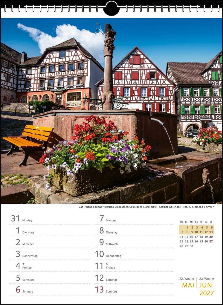 Weitere Ansicht: Zwei-Wochenplaner Schwarzwald 2027