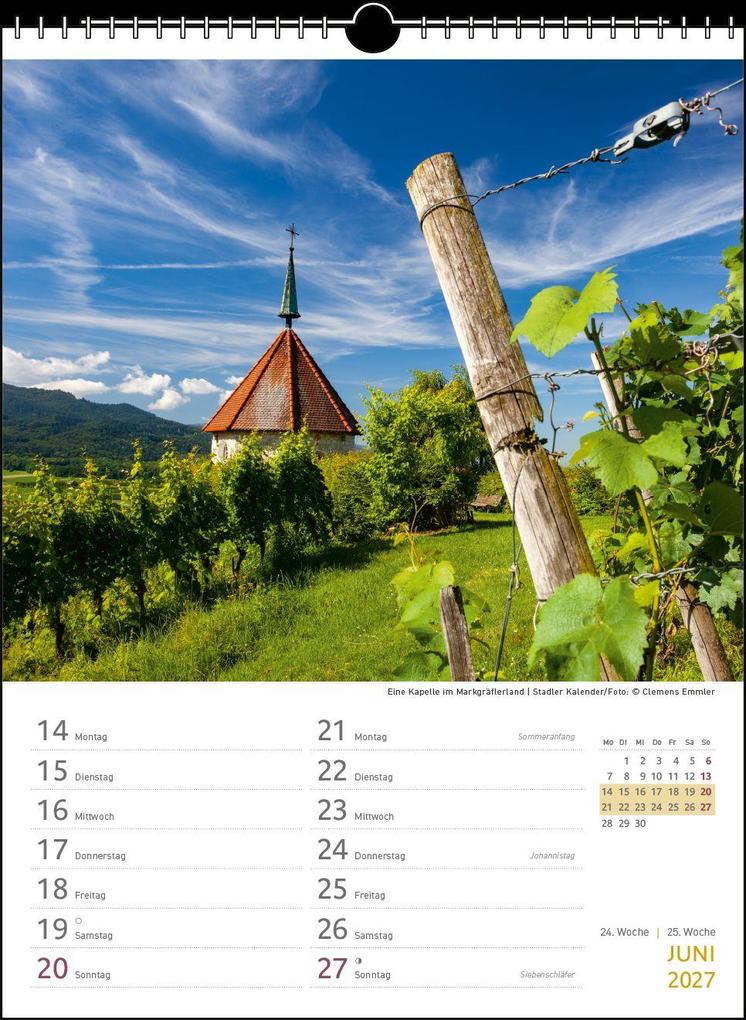 Weitere Ansicht: Zwei-Wochenplaner Schwarzwald 2027