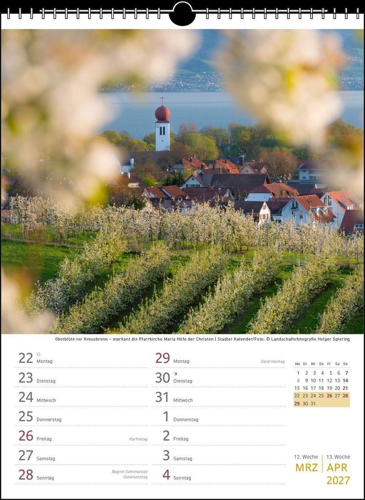 Weitere Ansicht: Zwei-Wochenplaner Bodensee 2027