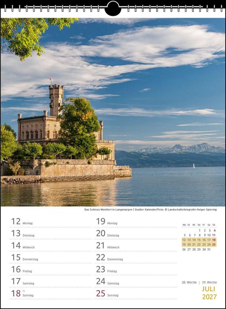 Weitere Ansicht: Zwei-Wochenplaner Bodensee 2027