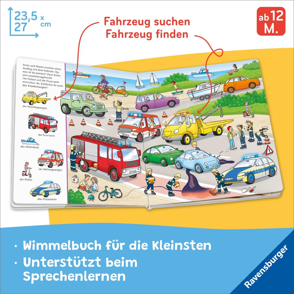 Weitere Ansicht: Mein erstes Sachen suchen Wimmelbuch: Fahrzeuge | Maria Höck