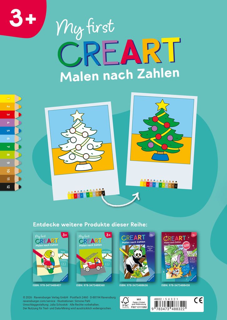 Weitere Ansicht: My first CreArt Malen nach Zahlen ab 3 - Weihnachten