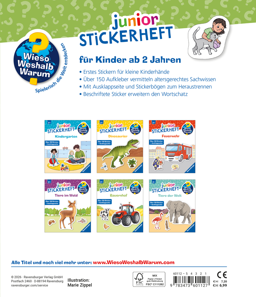 Weitere Ansicht: Wieso? Weshalb? Warum? junior Stickerheft - Bauernhof