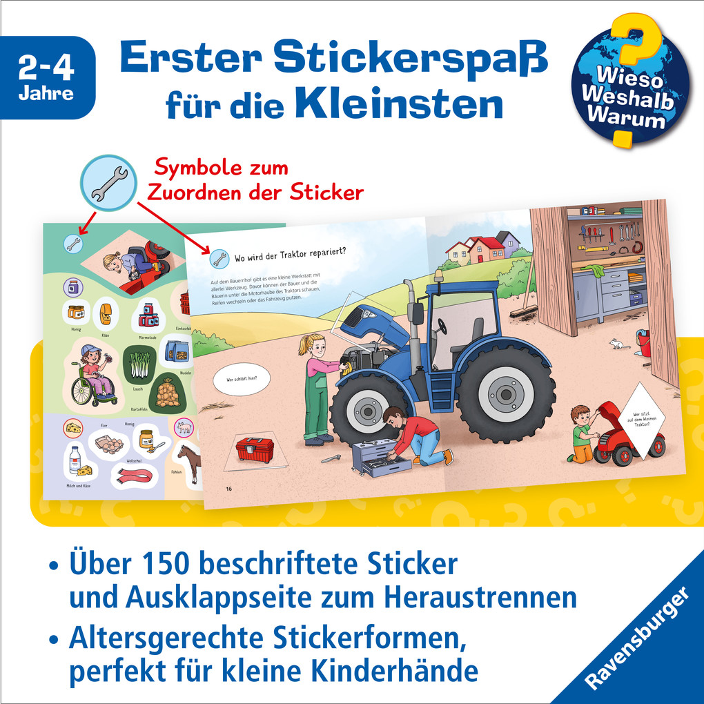 Weitere Ansicht: Wieso? Weshalb? Warum? junior Stickerheft - Bauernhof