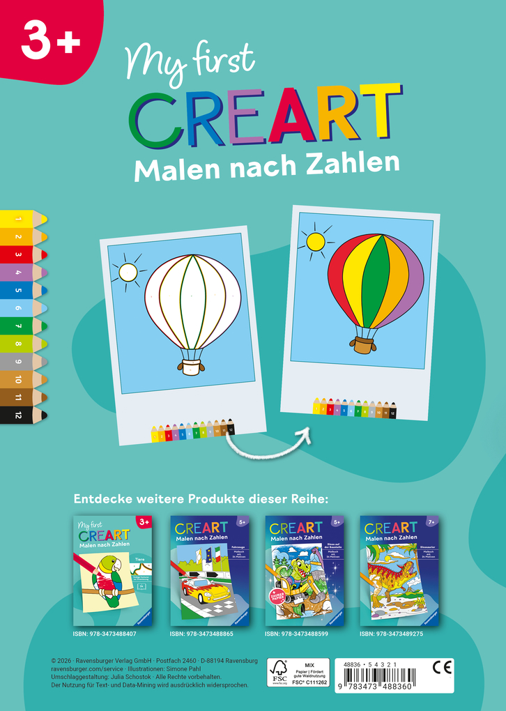 Weitere Ansicht: My first CreArt Malen nach Zahlen ab 3 - Fahrzeuge