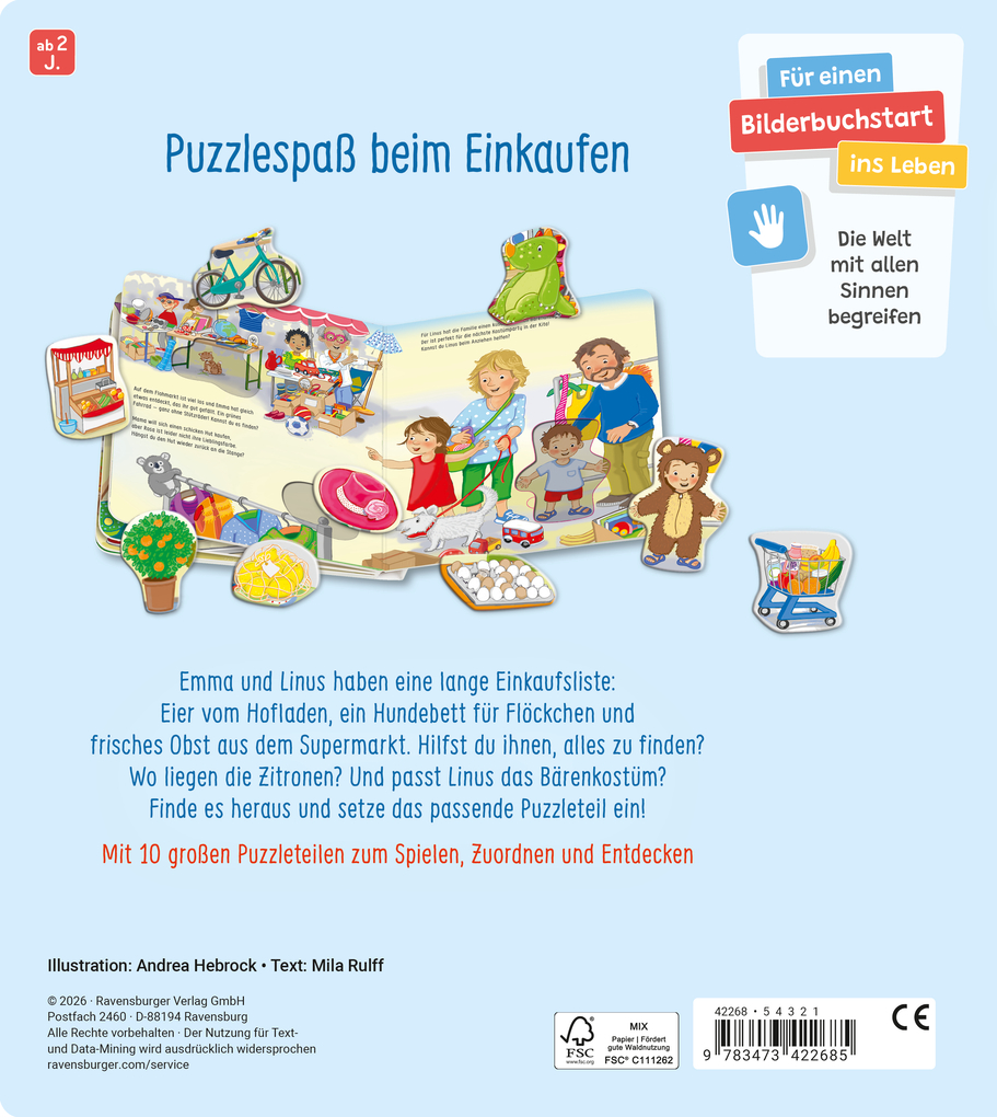 Weitere Ansicht: Mein großes Puzzle-Spielbuch - Wir kaufen ein | Mila Rulff