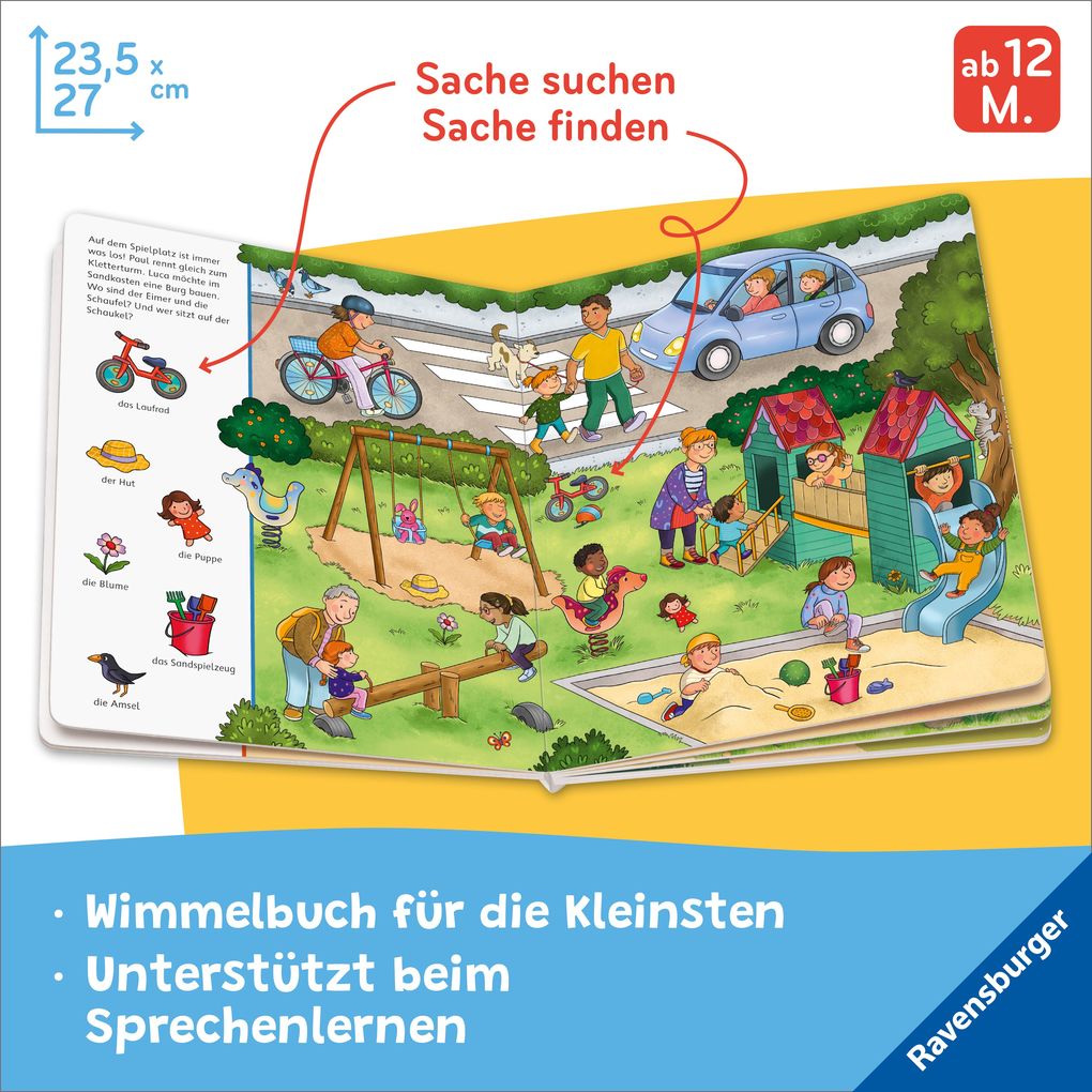 Weitere Ansicht: Mein erstes Sachen suchen Wimmelbuch: Meine Welt | Maria Höck