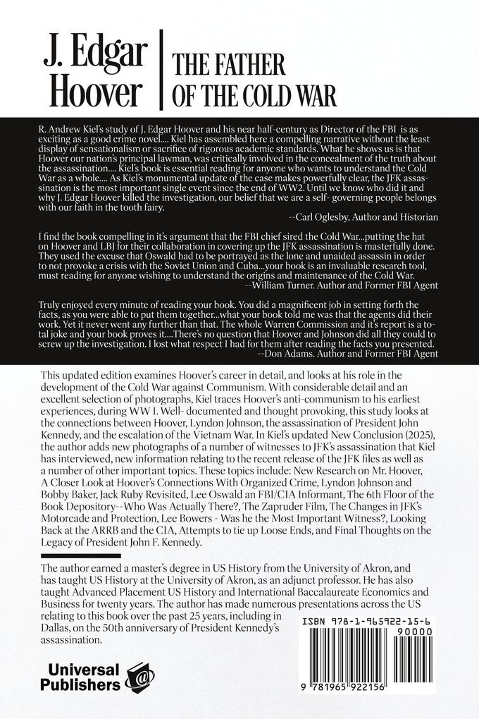 Weitere Ansicht: J. Edgar Hoover the Father of the Cold War | R. Andrew Kiel