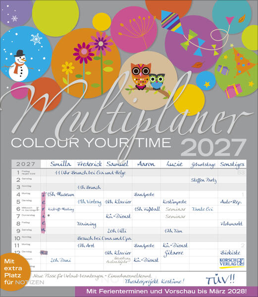 Produktbild: Multiplaner - Colour your time 2027