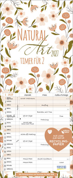 Produktbild: Natural Art Timer für 2 Recyclingpapier 2027