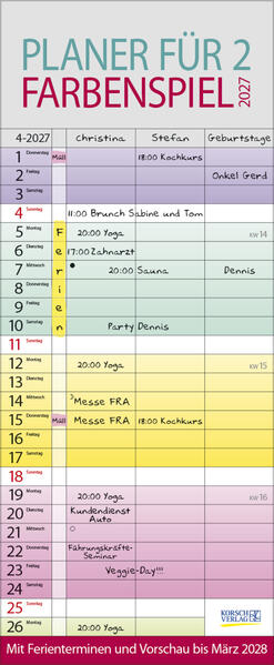 Produktbild: Farbenspiel - Planer für 2 2027