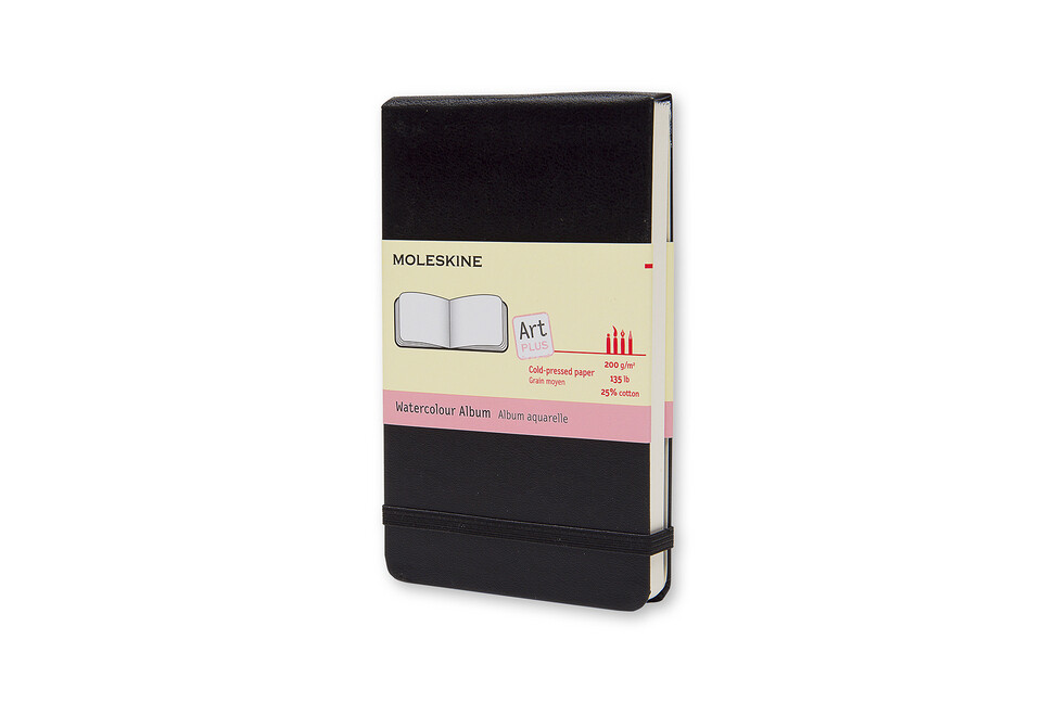 Produktbild: Moleskine Aquarellalbum, P/A6, 200g-Aquarellpapier, Hard Cover, Schwarz