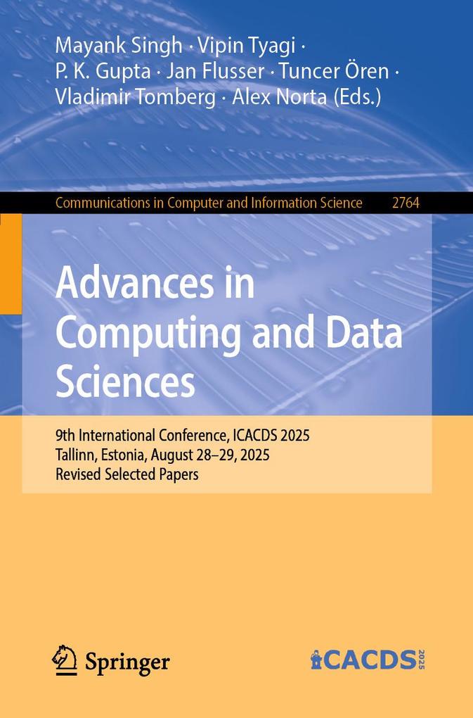 Produktbild: Advances in Computing and Data Sciences
