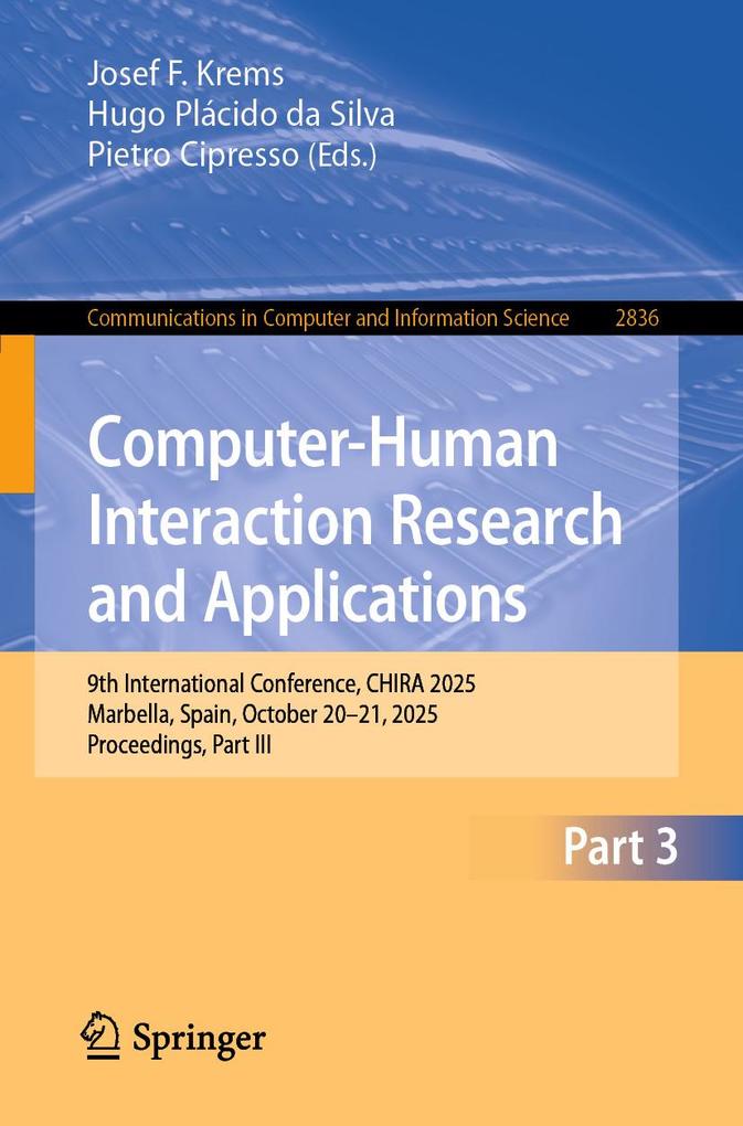Produktbild: Computer-Human Interaction Research and Applications