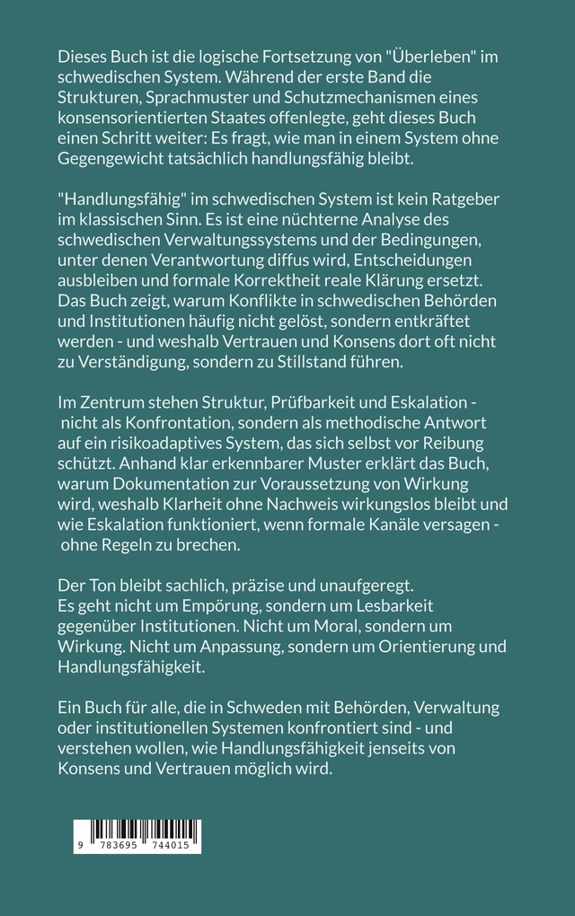 Weitere Ansicht: "Handlungsfähig" im schwedischen System | Arvid Lane