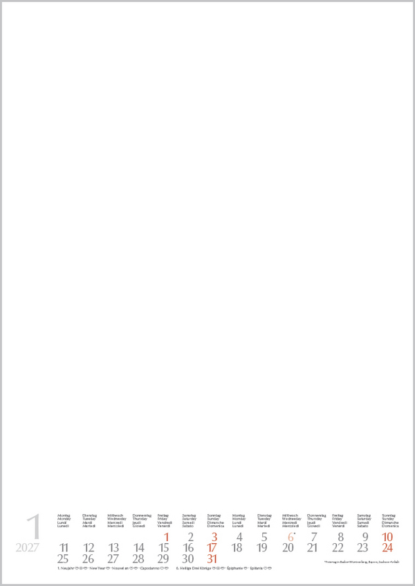 Weitere Ansicht: Foto-Malen-Basteln Bastelkalender A4 weiß 2027