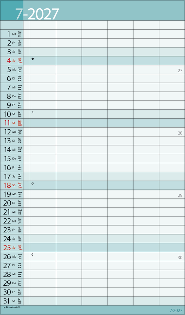 Weitere Ansicht: XL Family Timer 2027