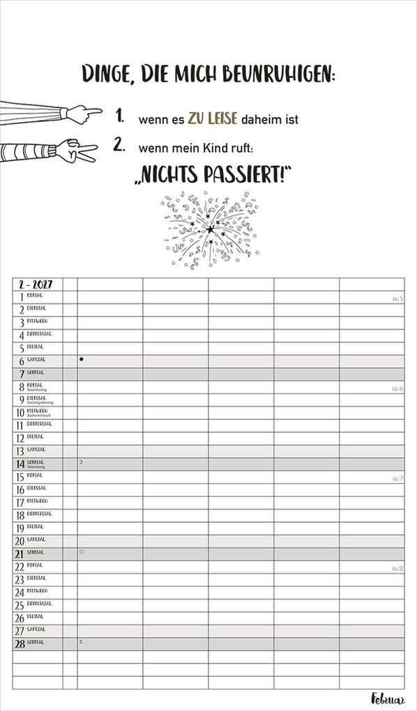 Weitere Ansicht: Visual Words Familienplaner 2027