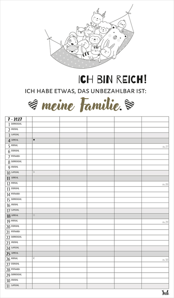 Weitere Ansicht: Visual Words Familienplaner 2027