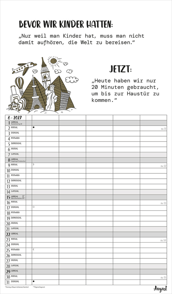 Weitere Ansicht: Visual Words Familienplaner 2027