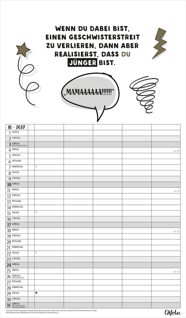 Weitere Ansicht: Visual Words Familienplaner 2027