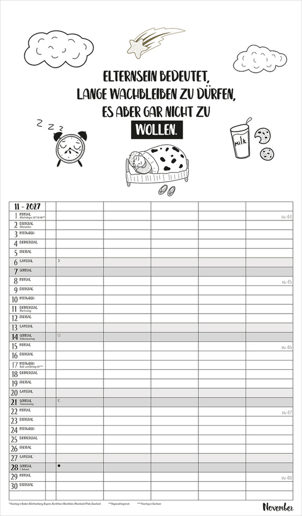 Weitere Ansicht: Visual Words Familienplaner 2027