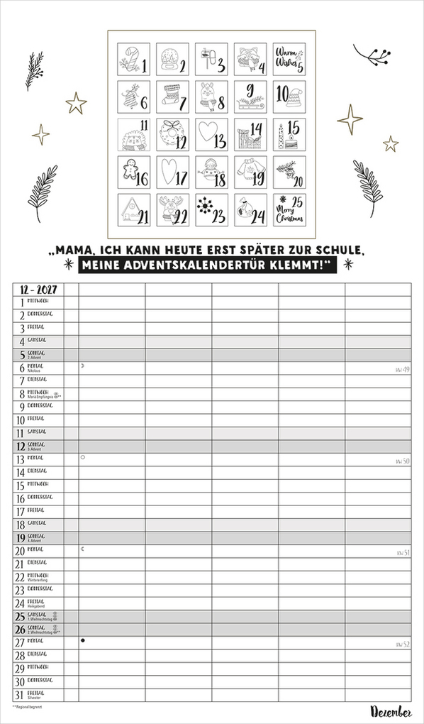 Weitere Ansicht: Visual Words Familienplaner 2027