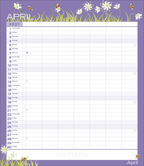 Weitere Ansicht: Multiplaner - Colour your time 2027