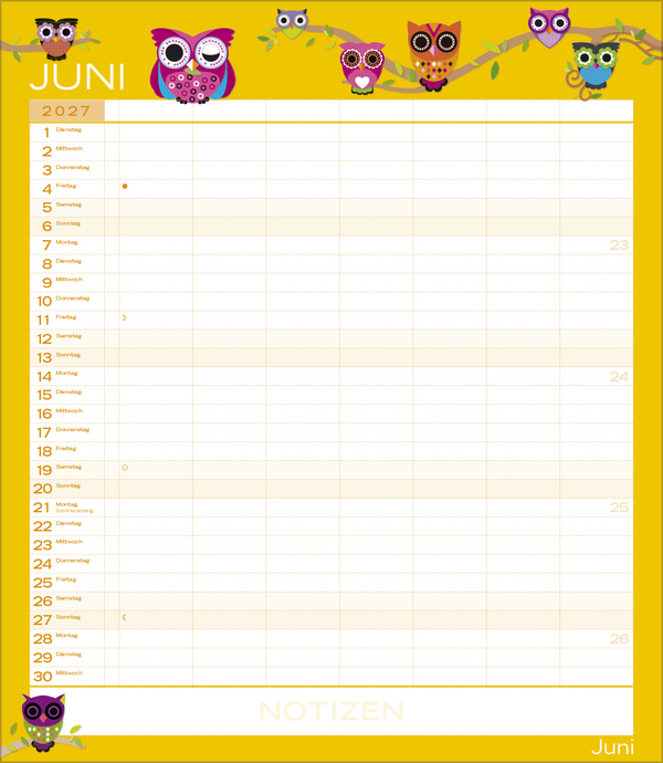 Weitere Ansicht: Multiplaner - Colour your time 2027