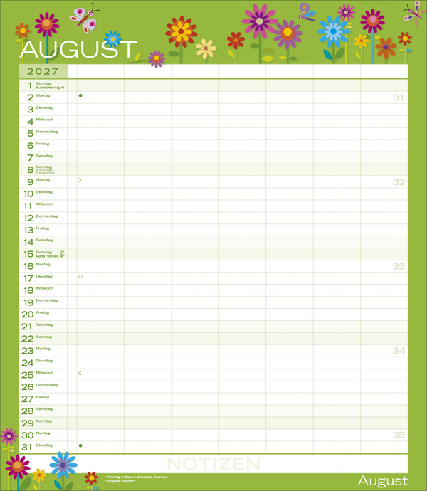 Weitere Ansicht: Multiplaner - Colour your time 2027