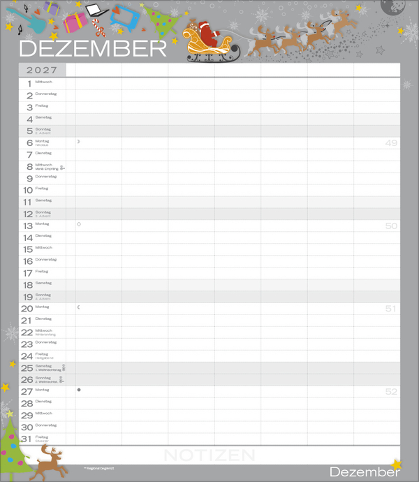Weitere Ansicht: Multiplaner - Colour your time 2027