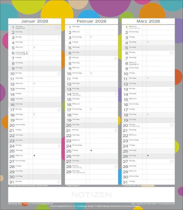 Weitere Ansicht: Multiplaner - Colour your time 2027