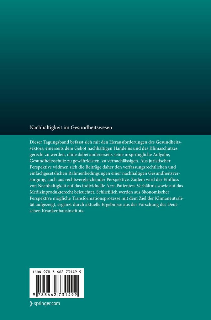 Weitere Ansicht: Nachhaltigkeit im Gesundheitswesen