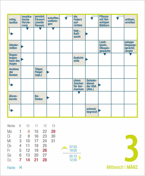 Weitere Ansicht: Kreuzworträtsel 2027