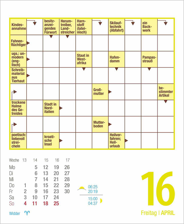 Weitere Ansicht: Kreuzworträtsel 2027