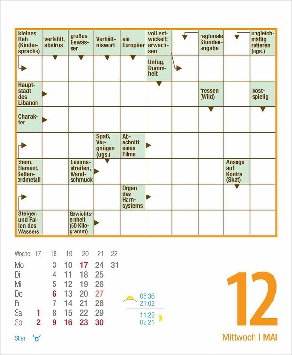 Weitere Ansicht: Kreuzworträtsel 2027