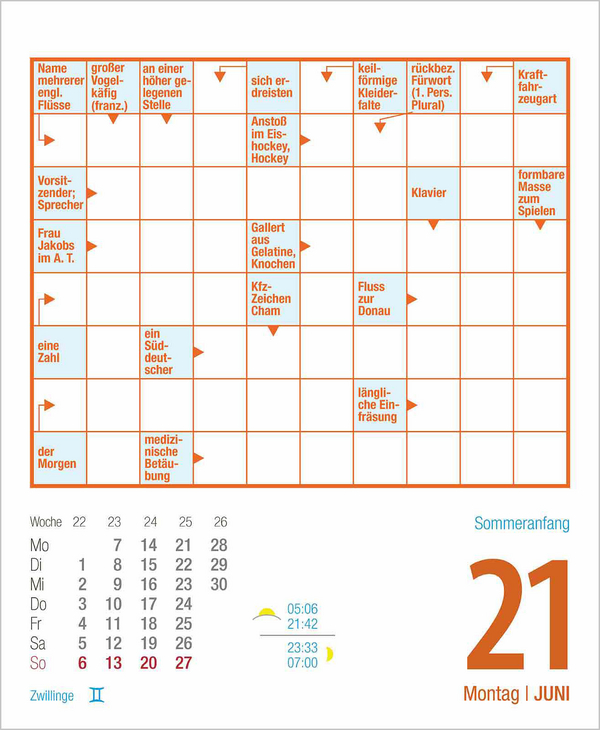 Weitere Ansicht: Kreuzworträtsel 2027
